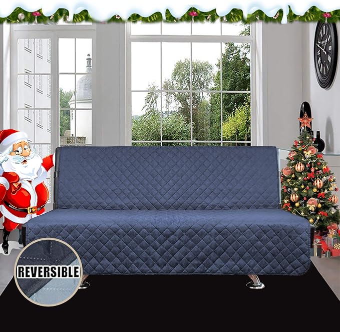 Easy-Going Futon Sofa Slipcover Reversible Sofa Cover Armless Cover Furniture - Image 2