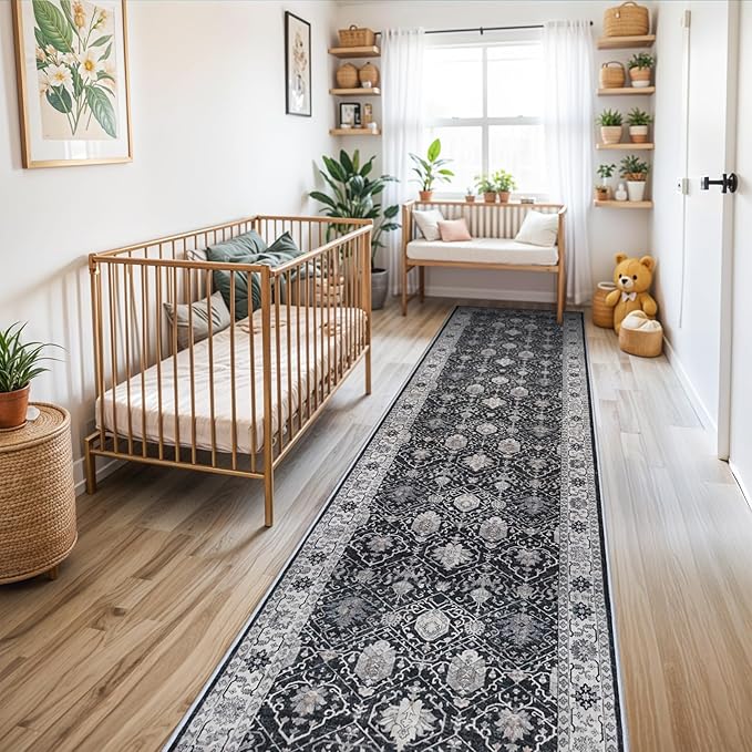 3x12 Washable Hallway Runner Rug: Oriental Long Ultra Soft Runners - Image 7