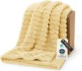 Bedsure GentleSoft Custard Yellow Fleece Twin Blanket by BEDSURE