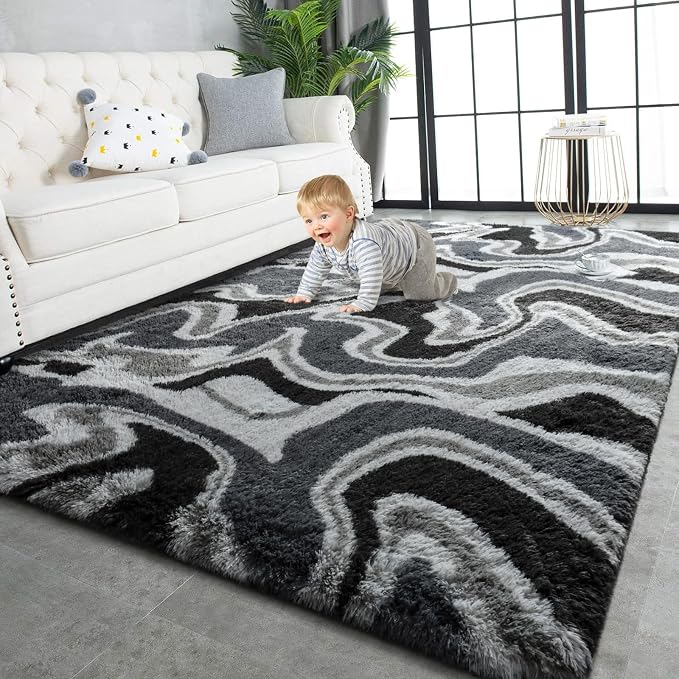 TWINNIS Super Soft Shaggy Rugs Fluffy Carpets, 5x8 Feet, Indoor Modern Plush by TWINNIS