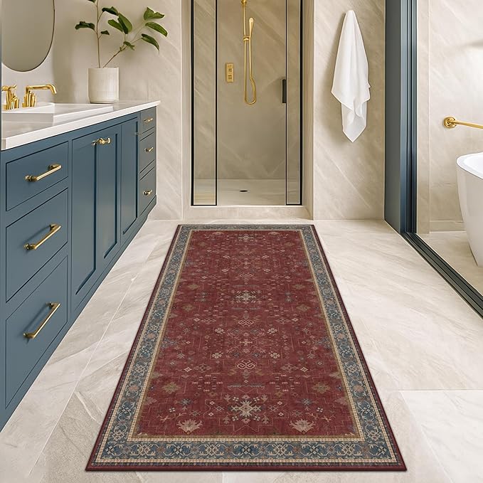 Boho 2x5 Small Kitchen Runners Rugs Non Slip by HazoHaus