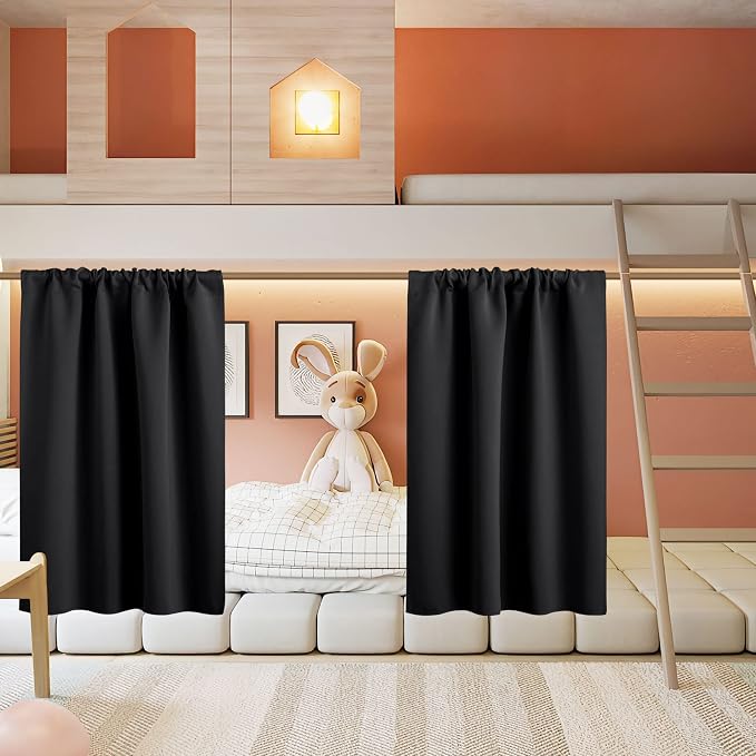 RYB HOME Basement Bathroom Kitchen Cafe Blackout Privacy Curtains, Short by RYBHOME