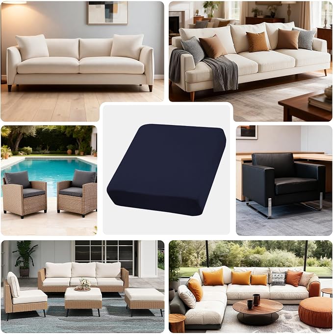 4Pcs Outdoor Cushion Covers, Patio Cushion Covers, Stretch Elastic Slipcovers - Image 3