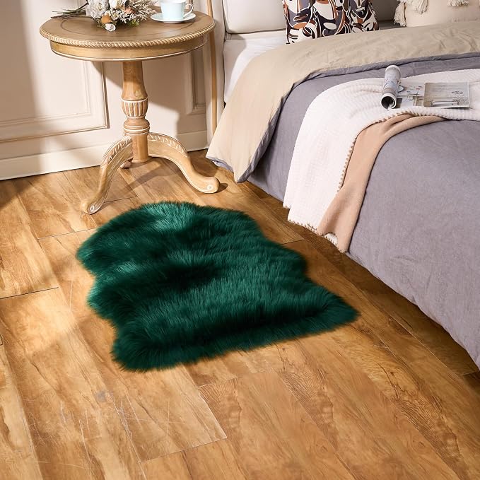 EasyJoy Ultra Soft Fluffy Shaggy Area Rug Faux Fur Rug Chair Cover Seat Pad - Image 6
