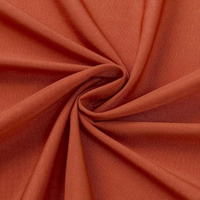 HOMEIDEAS Non-See-Through Fall Burnt Orange Privacy Sheer Curtains, 52 X 84 - Image 7