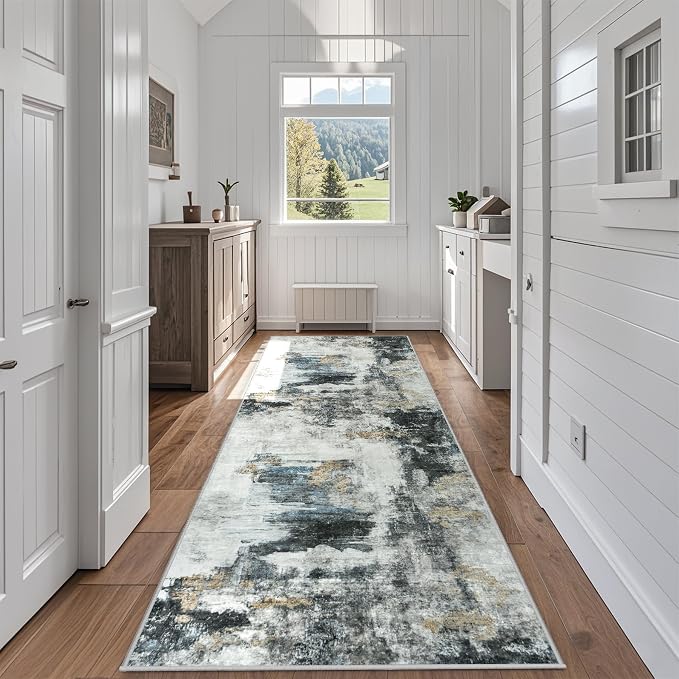 Runner Rug for Hallways Kitchen 2'6"x8' Washable Non Slip: Carpet Non Skid 8ft by Aelenmu