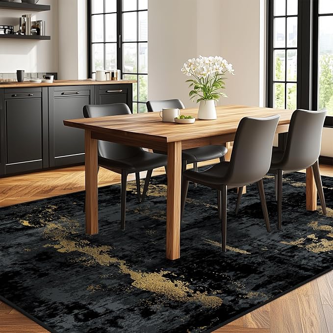 Washable Area Rugs 5'x8' Non-Slip Modern Abstract Soft - Image 3