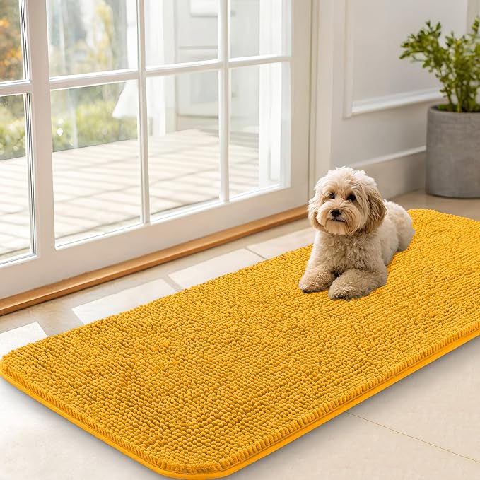 OLANLY Dog Door Mat for Muddy Paws 47x20, Absorbs Moisture and Dirt, Absorbent by OLANLY
