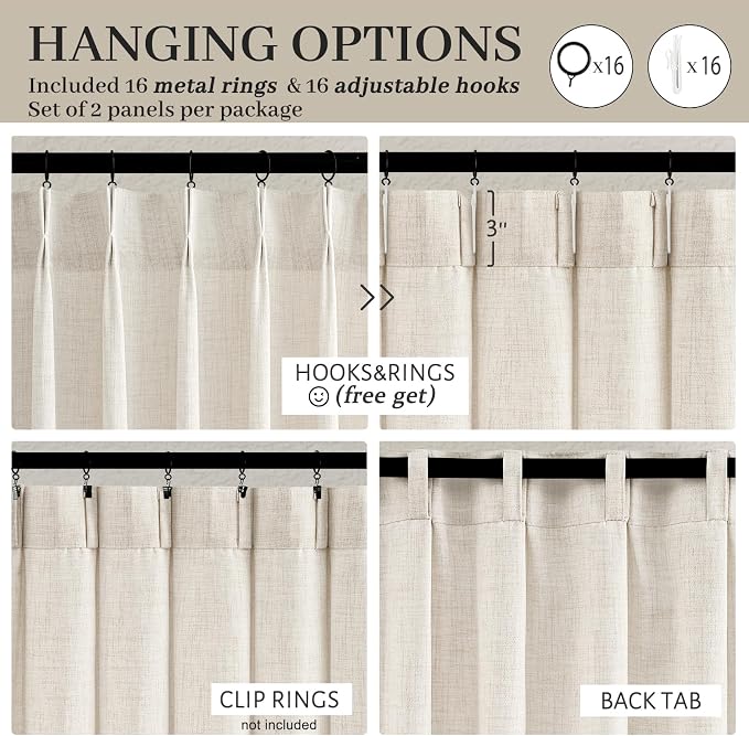 Pleated Extra Long 132 Inch Curtains - Image 4