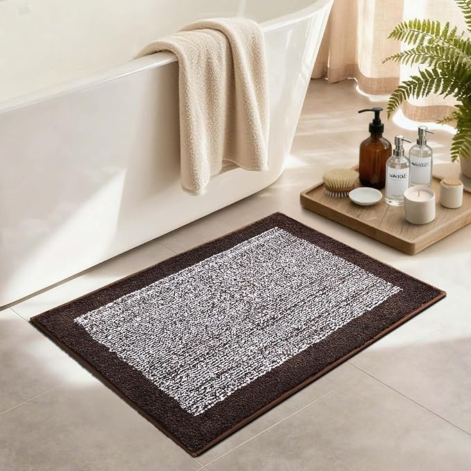 36x24 Large Bathroom Rugs Washable Non Slip, Soft Absorbent Quick Dry Mats - Image 3