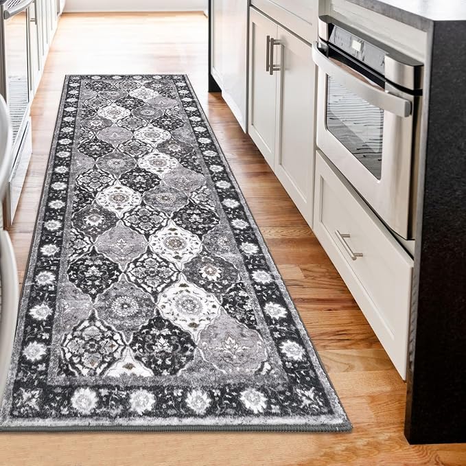 HEBE Hallway Runner Rug 2'x6' Washable Vintage Distressed Area Rugs Non Slip - Image 7