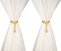 SUQ I OME 2 Pack of Luxury Crystal Beaded Magnetic Curtain Tieback and Holdback by SUQIOME