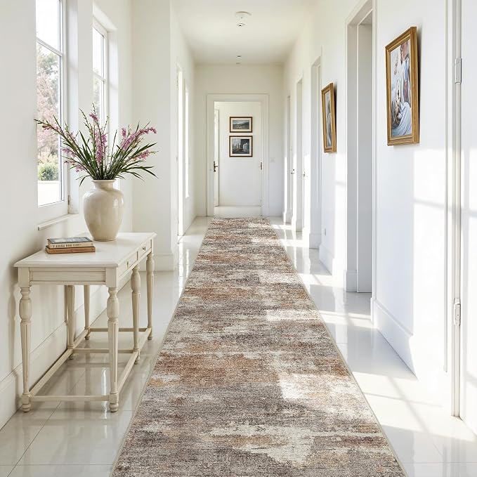 3x20 Washable Kitchen Runner Rug: Modern Abstract Runners - Image 9