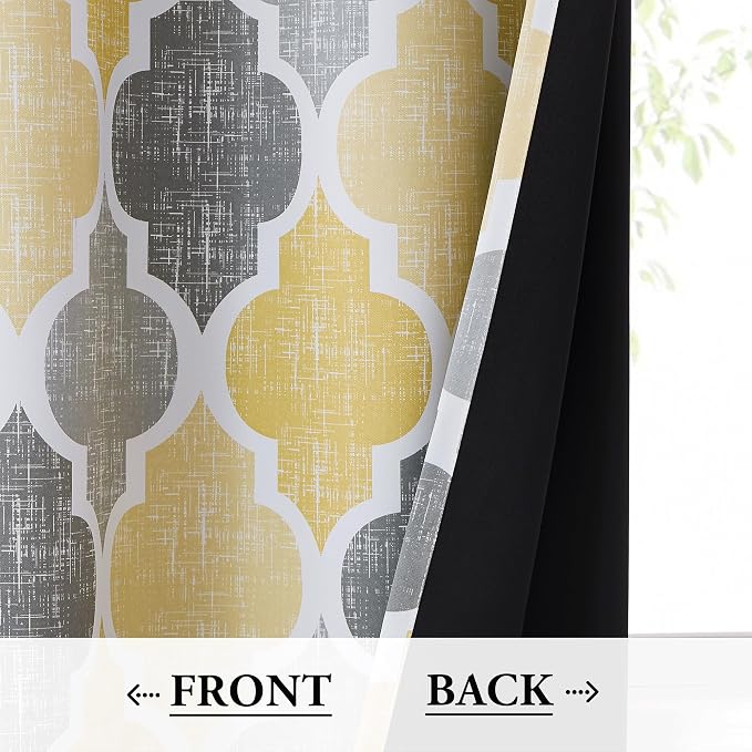Beauoop 100% Blackout Curtains 90 Inches Long 2 Panels - Image 3