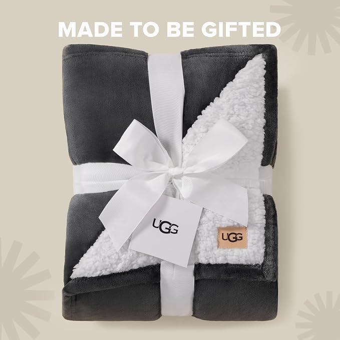 UGG Nita King Blanket, Reversible Plush Fleece, UGG Fluff Plush Face, Smooth - Image 3