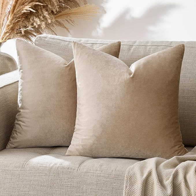 GIGIZAZA Decorative Throw Pillow Covers 20x20, Velvet Sofa Boho Cushion Pillows - Image 8