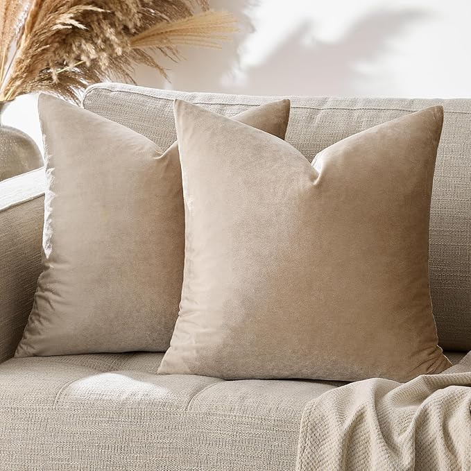 GIGIZAZA Decorative Throw Pillow Covers 16x16, Velvet Sofa Boho Cushion Pillows - Image 8