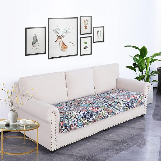 hyha Printed Couch Cushion Covers, Floral Sofa Covers Washable - Image 5