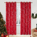 Deconovo Christmas Red Curtains, Soundproof Curtain, 52 x 95 Inch Long by Deconovo