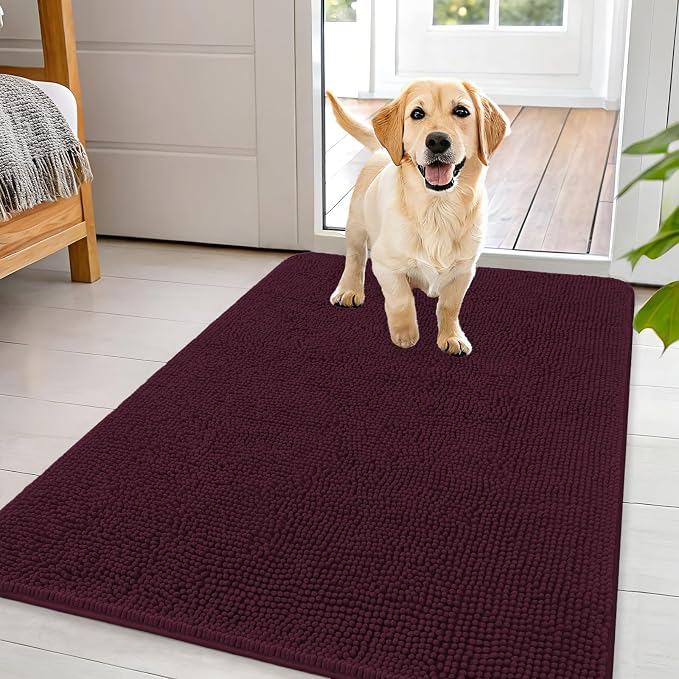 OLANLY Dog Door Mat for Muddy Paws 44x32, Absorbs Moisture and Dirt, Absorbent by OLANLY
