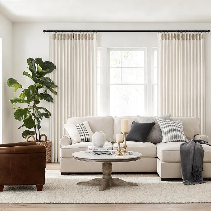 Topfinel Pinch Pleated 94 Inch Curtains 2 Panels - Image 3