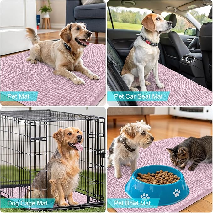 OLANLY Dog Door Mat for Muddy Paws 24x16, Absorbs Moisture and Dirt, Absorbent - Image 7