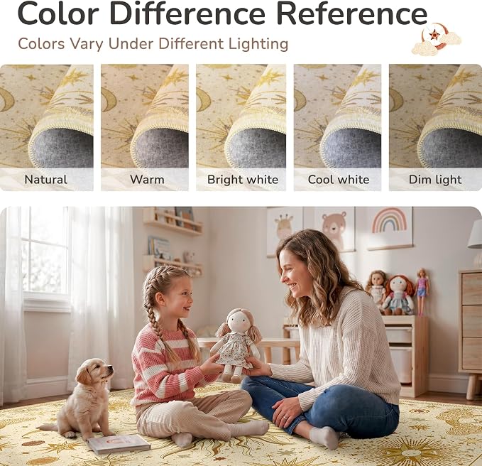 Vacuum-Friendly, 4x6 Washable Area Rug - Image 6