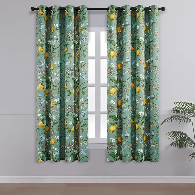 Topfinel 60 Inches Long Custom Sage Green Luxury Curtains - Image 2