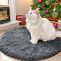 OLANLY Grey Round Rugs for Bedroom by OLANLY