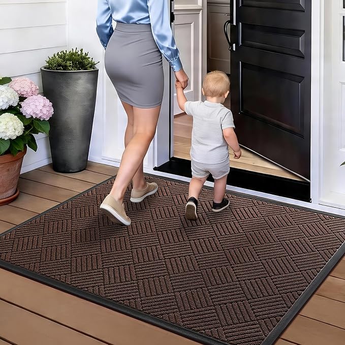 Front Door Mat, Heavy Duty Waterproof Doormat 47.5"x35.5", Stain Fade Resistant - Image 9