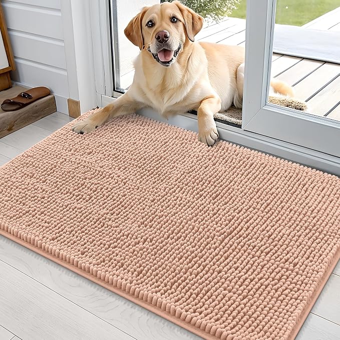 OLANLY Dog Door Mat for Muddy Paws 36x24, Absorbs Moisture and Dirt, Absorbent by OLANLY