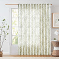 jinchan Linen Floral Curtains 100 Inch Extra Wide by JINCHAN