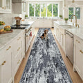 Washable Area Rugs 2'6'' x12 Non-Slip Modern Abstract Soft by RELEANY