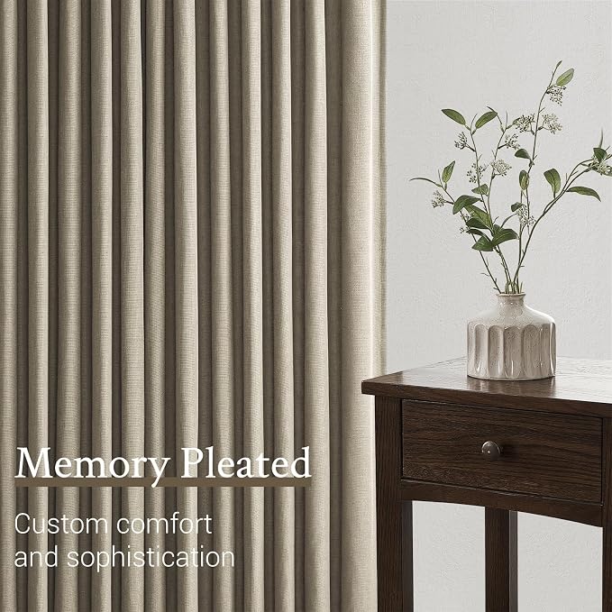 120 Inches Long Pinch Pleated Semi Sheer Curtains - Image 4