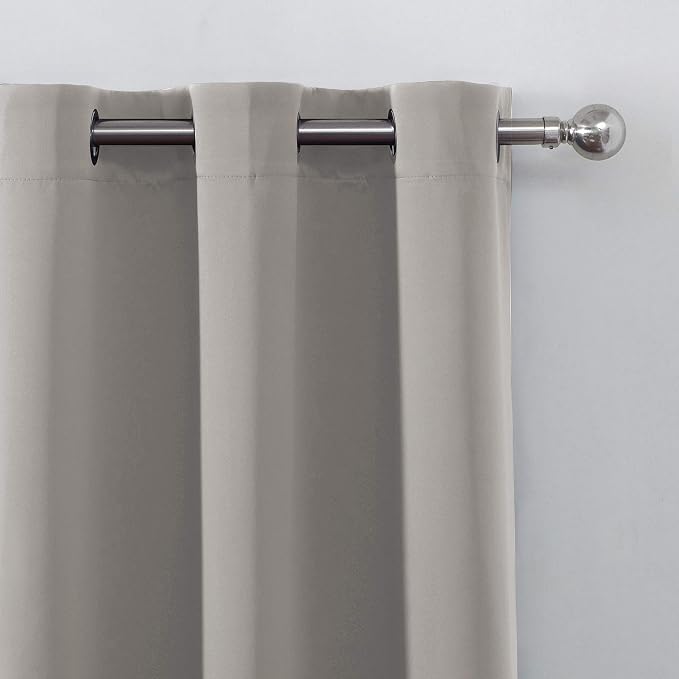 LEMOMO Light Beige Thermal Blackout Curtains/52 x 95 Inch/Set of 2 Panels Room - Image 7