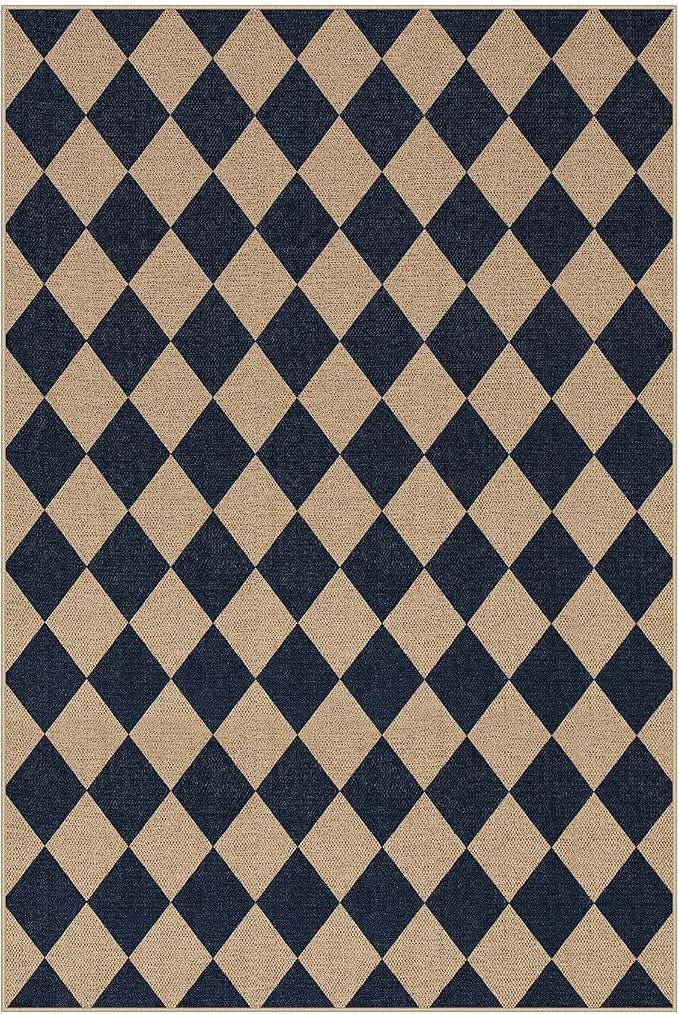 Lahome Colette Checkered Easy Jute Outdoor Rug, Large 6x9 Rug - Image 8