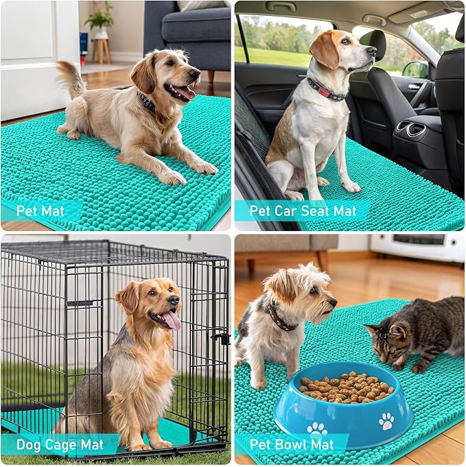 OLANLY Dog Door Mat for Muddy Paws 59x20, Absorbs Moisture and Dirt, Absorbent - Image 7