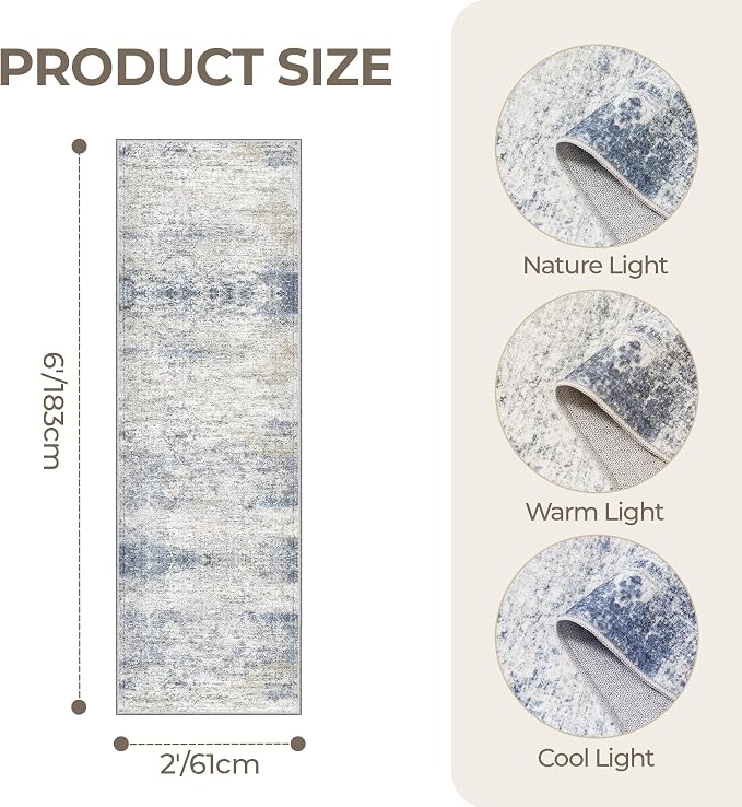 Washable Runner Rugs for Bedroom - Image 2