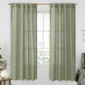 LAMIT Light Filtering Linen Curtains 72 inches Long by LAMIT