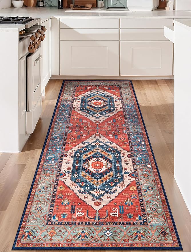 SERISSA Boho Kitchen Runner Rug, 3x7 Washable Non-Slip Runner Rug - Image 7