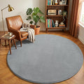 Amearea Grey Round Area Rugs 6ft Washable Circle Rugs by AmeareaDirect