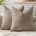 MIULEE Pack of 2 Couch Throw Pillow Covers 18x18 Inch Light Khaki Boho Accent by MIULEE