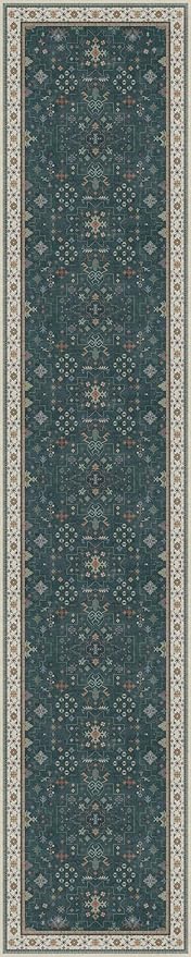 Hazo Haus Vintage Dark Green 2x10 Hallway Runner Rug - Image 2
