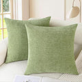 CaliTime Throw Pillow Covers Decorative 16 X 16 Inches Pack of 2 Cozy Chenille by CaliTime