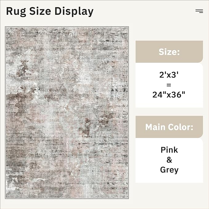 Soalmost 2x3 Abstract Washable Rugs - Image 5