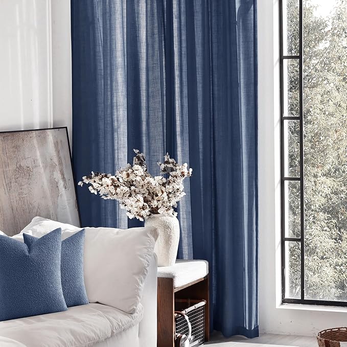 Navy Blue Curtains 120 inch Length - Image 6