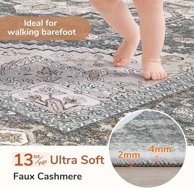OPPODREAM Soft Area Rugs 5x7, 5x7 Washable Rug - Image 2