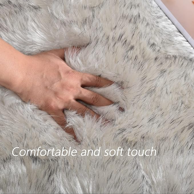 Latepis Area Rug 5x8 Living Room Rugs White - Image 4