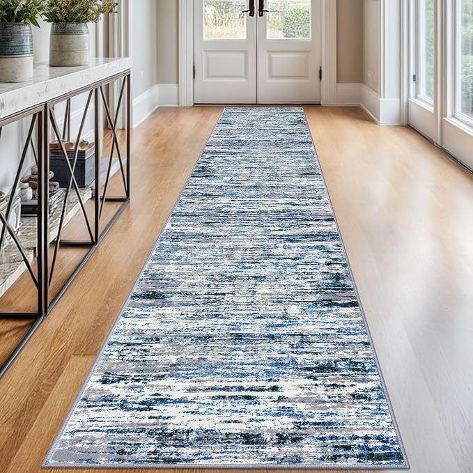 Lansny Modern Abstract Runner Rug 2.6x12 by lansny