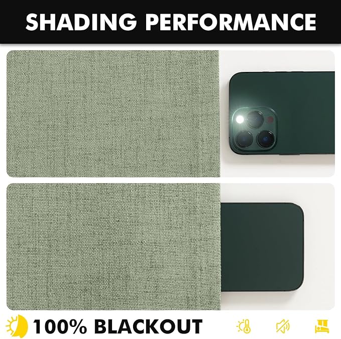 MIULEE 100% Blackout Linen Curtains - Image 7